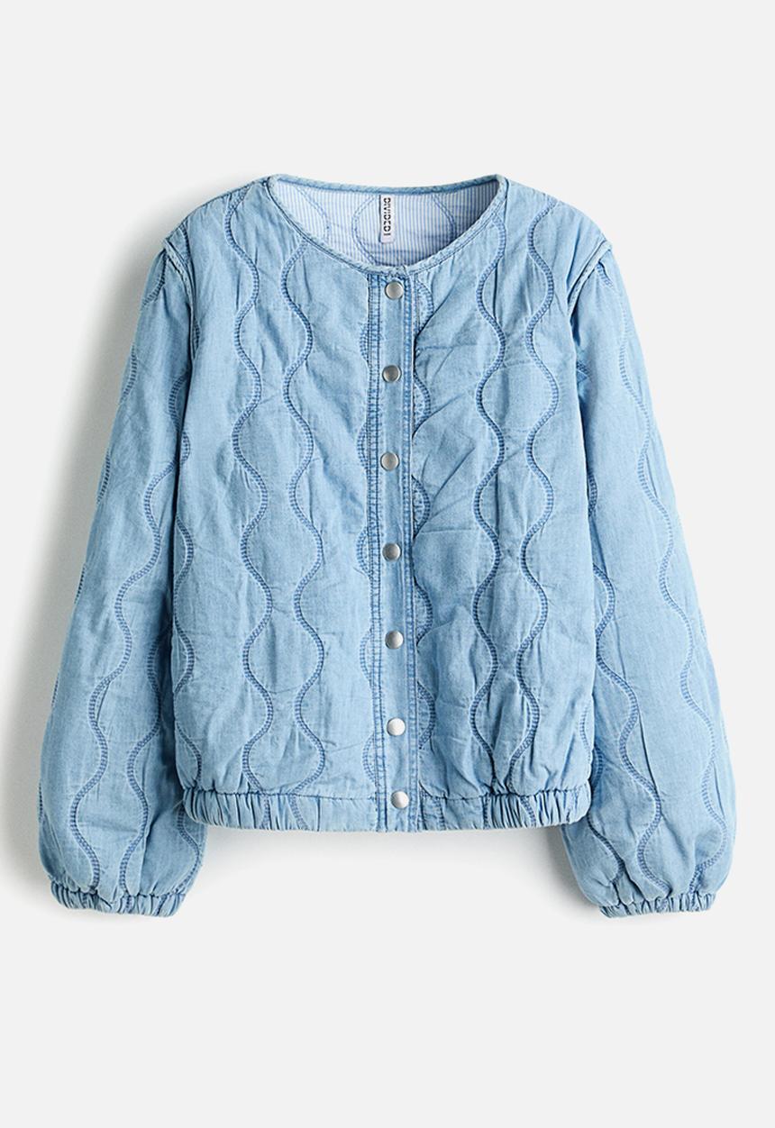 H&M - Quilted denim jacket - light denim blue