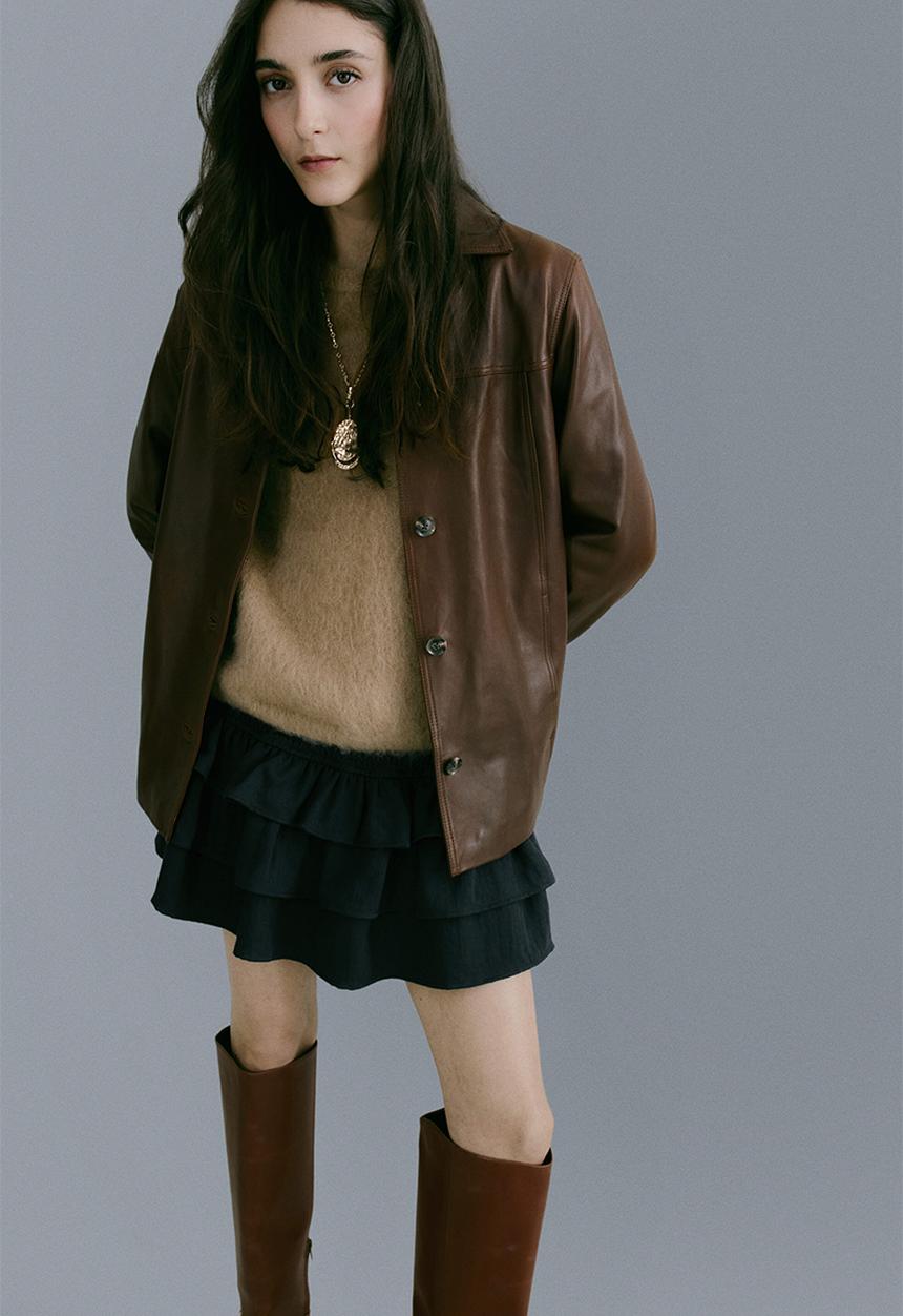 H&M - Tiered skort - washed black