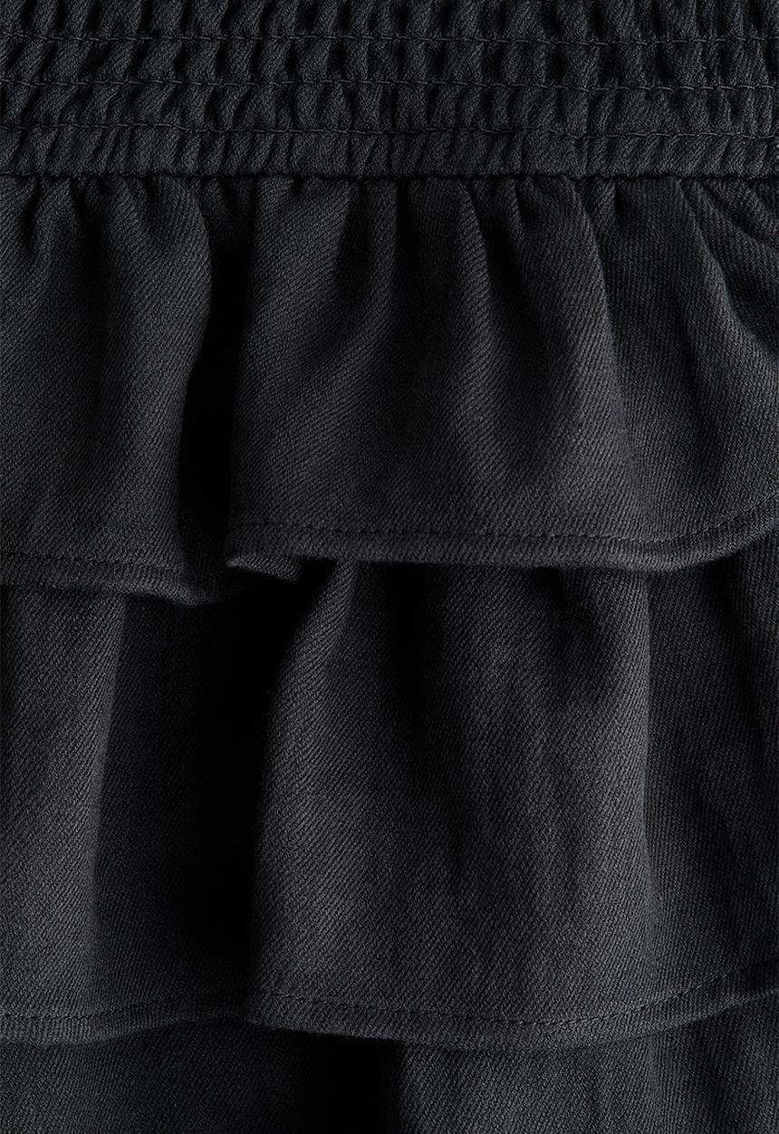 H&M - Tiered skort - washed black