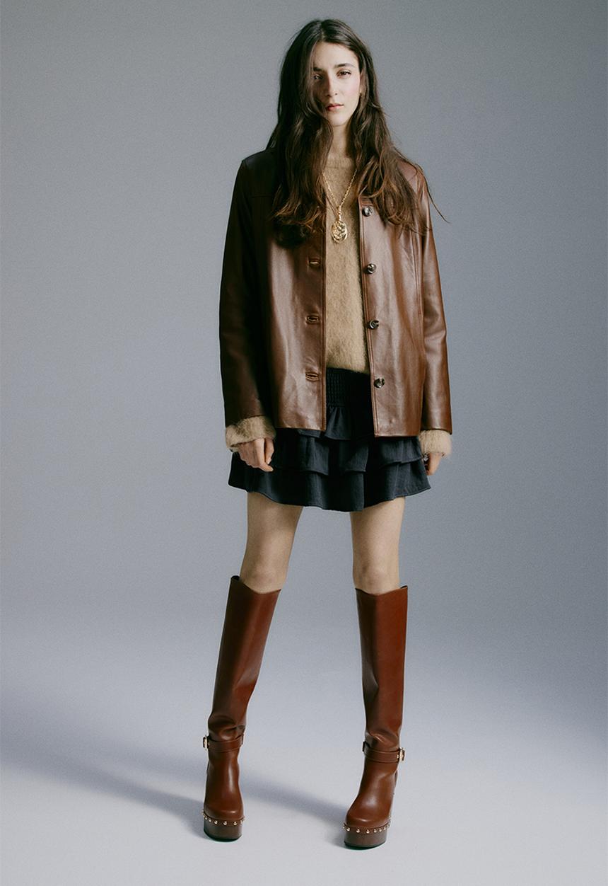 H&M - Tiered skort - washed black