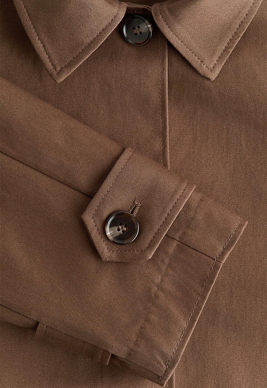 H&M - Trench-look cotton jacket - dark beige