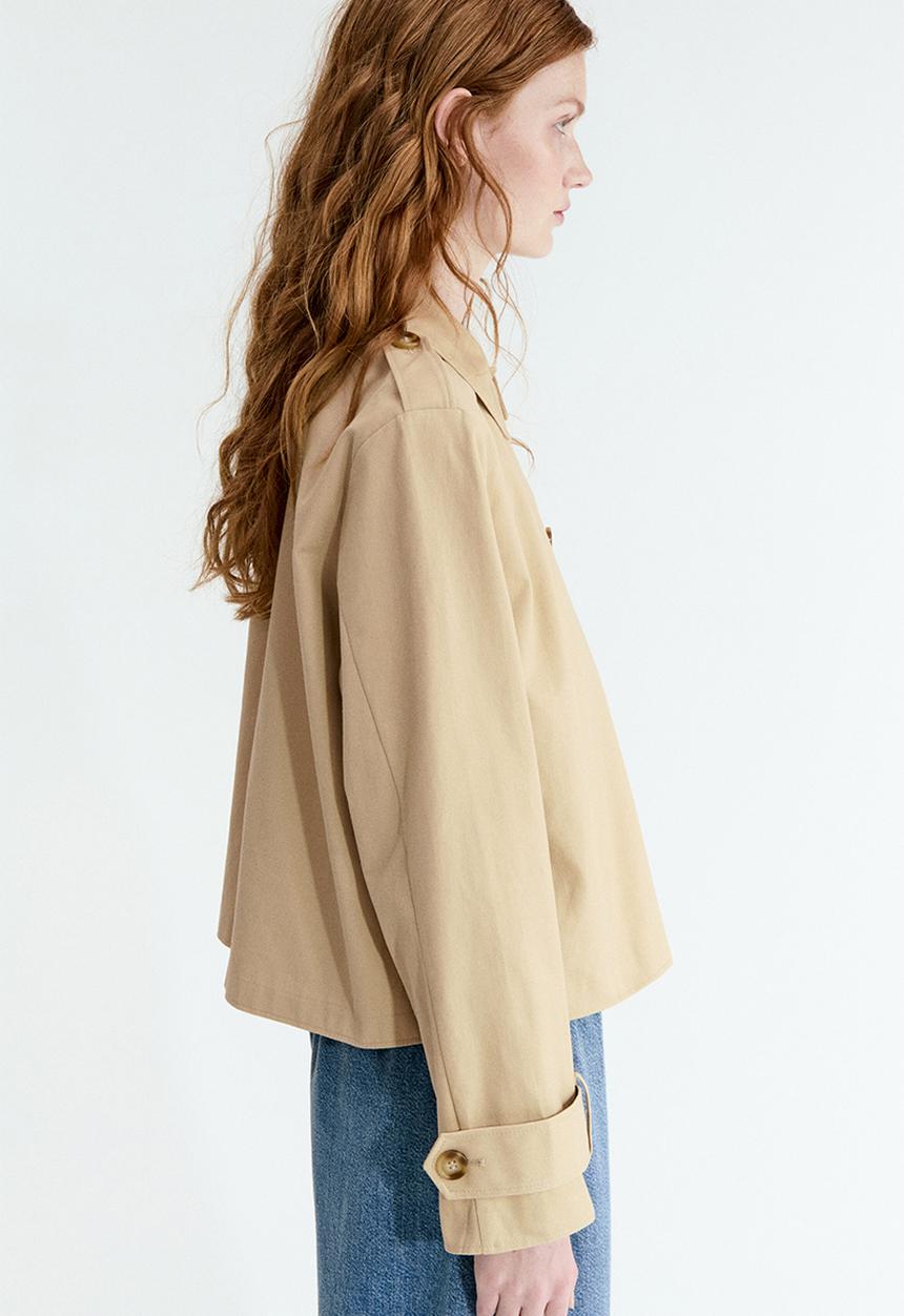 H&M - Trench-look cotton jacket - beige