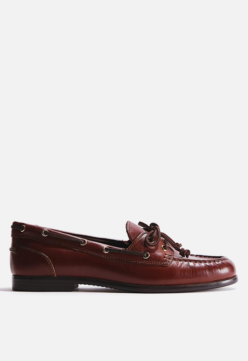 H&M - Leather deck shoes - dark brown