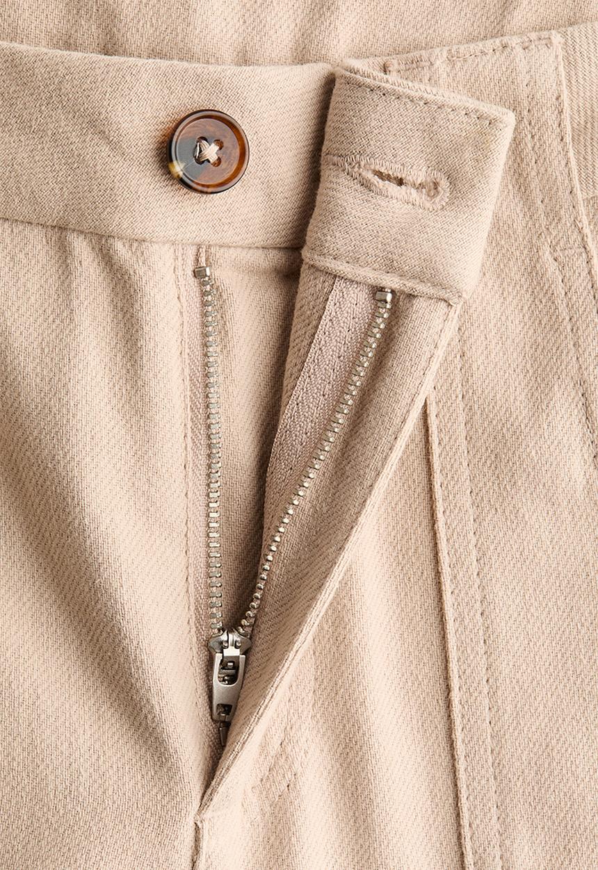 H&M - Wide twill trousers - beige