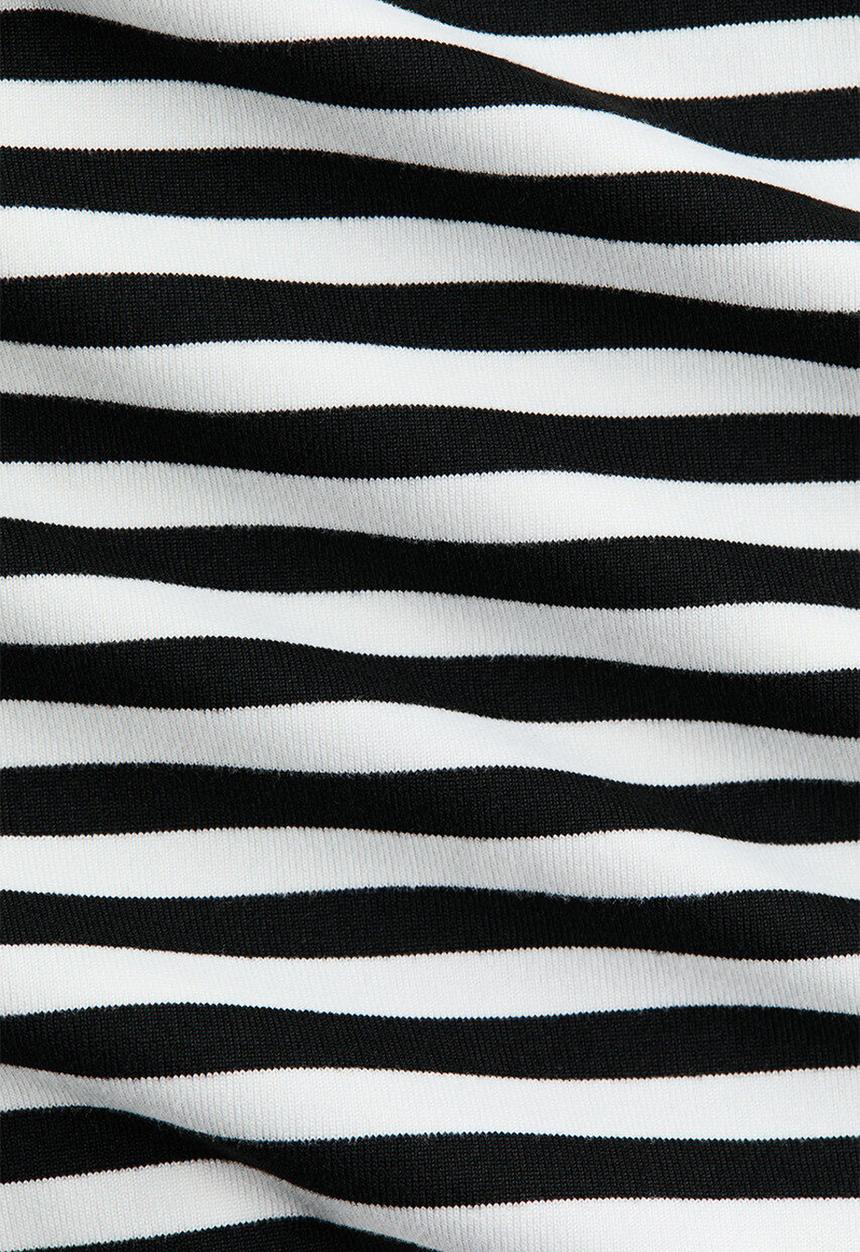 H&M - Gathered jersey top - white/striped