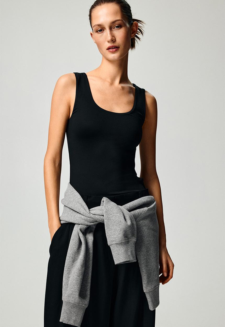 H&M - Microfibre vest top - black