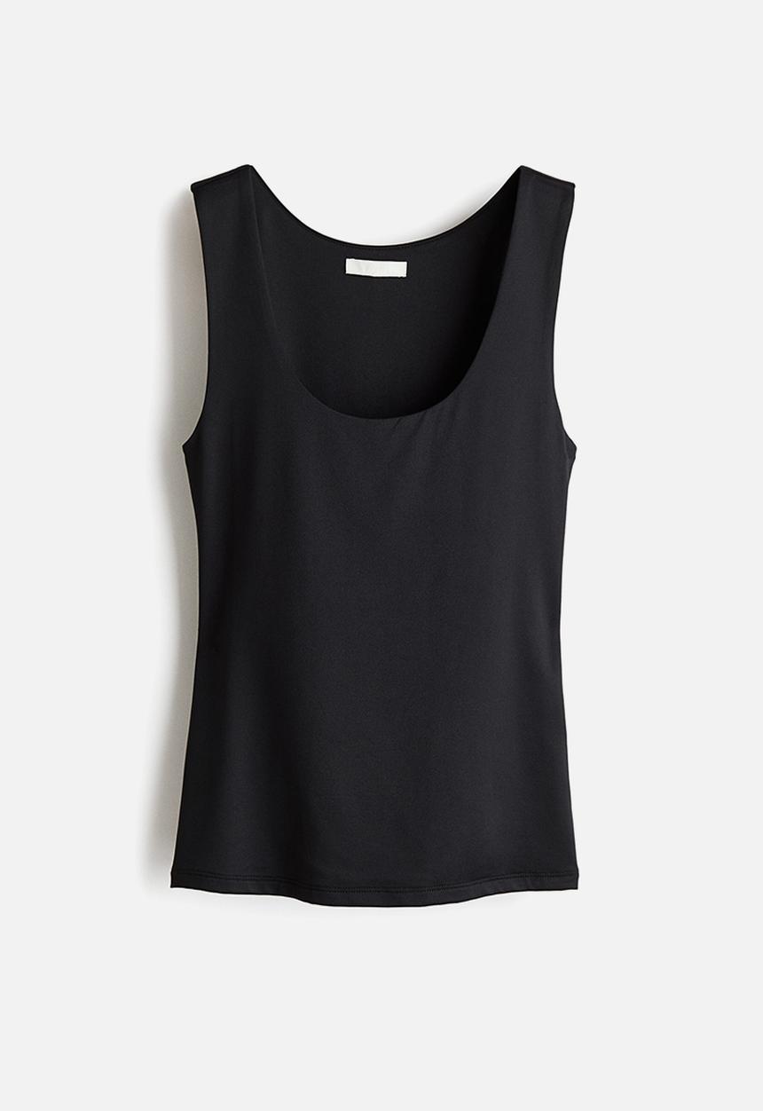 H&M - Microfibre vest top - black
