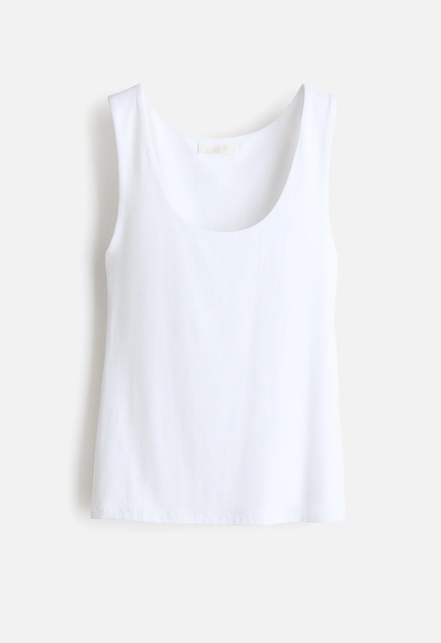 H&M - Microfibre vest top - white