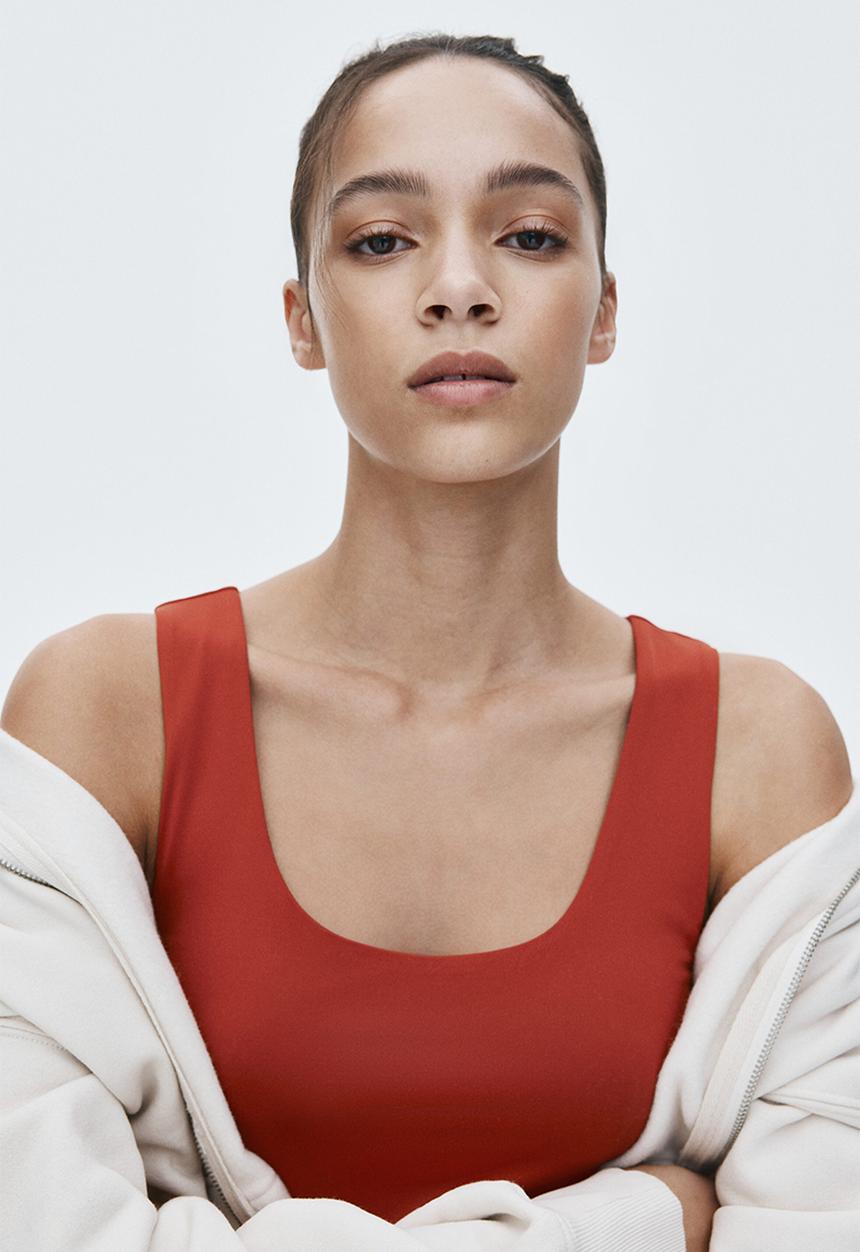 H&M - Microfibre vest top - dark orange