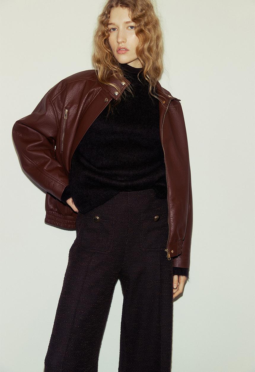 H&M - Straight-leg trousers - dark brown