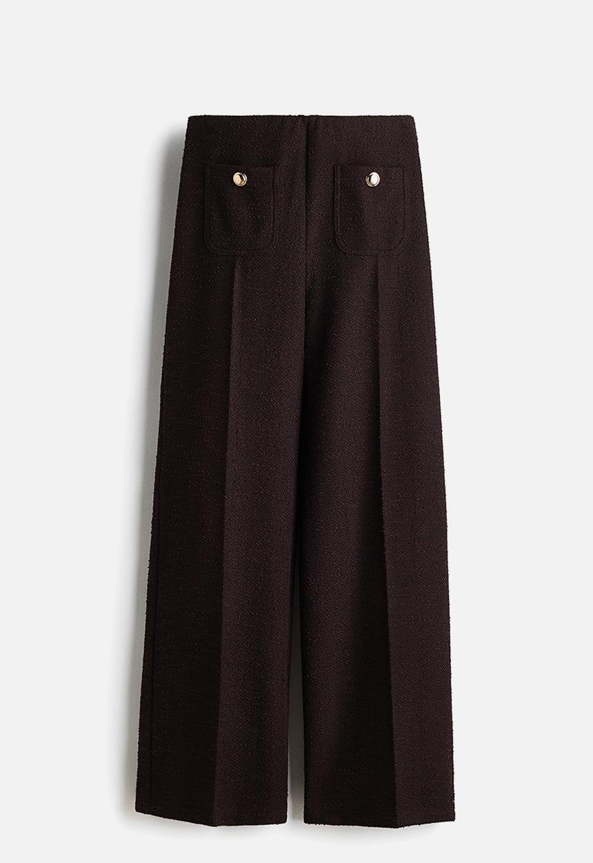 H&M - Straight-leg trousers - dark brown