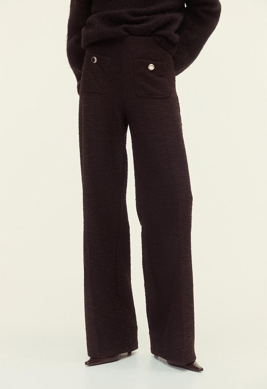 H&M - Straight-leg trousers - dark brown