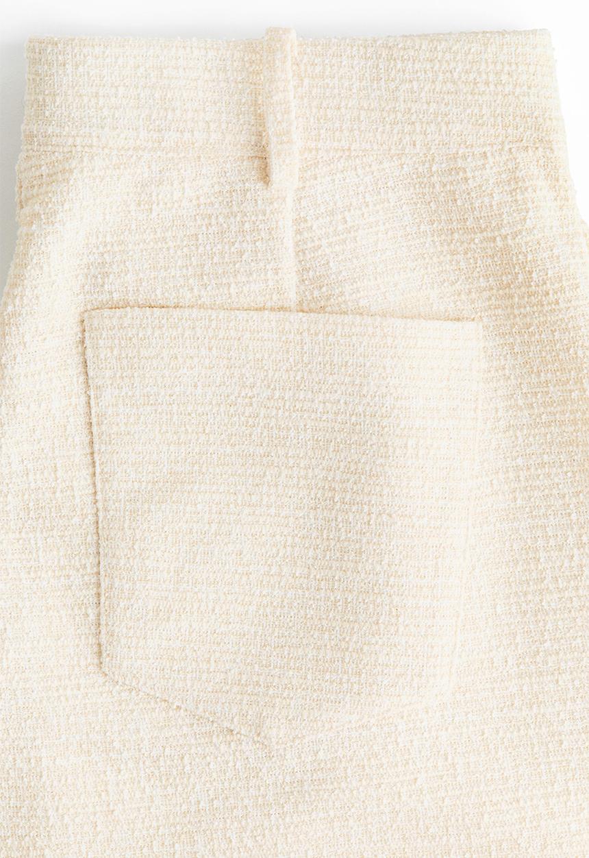 H&M - Wide bouclé trousers - cream