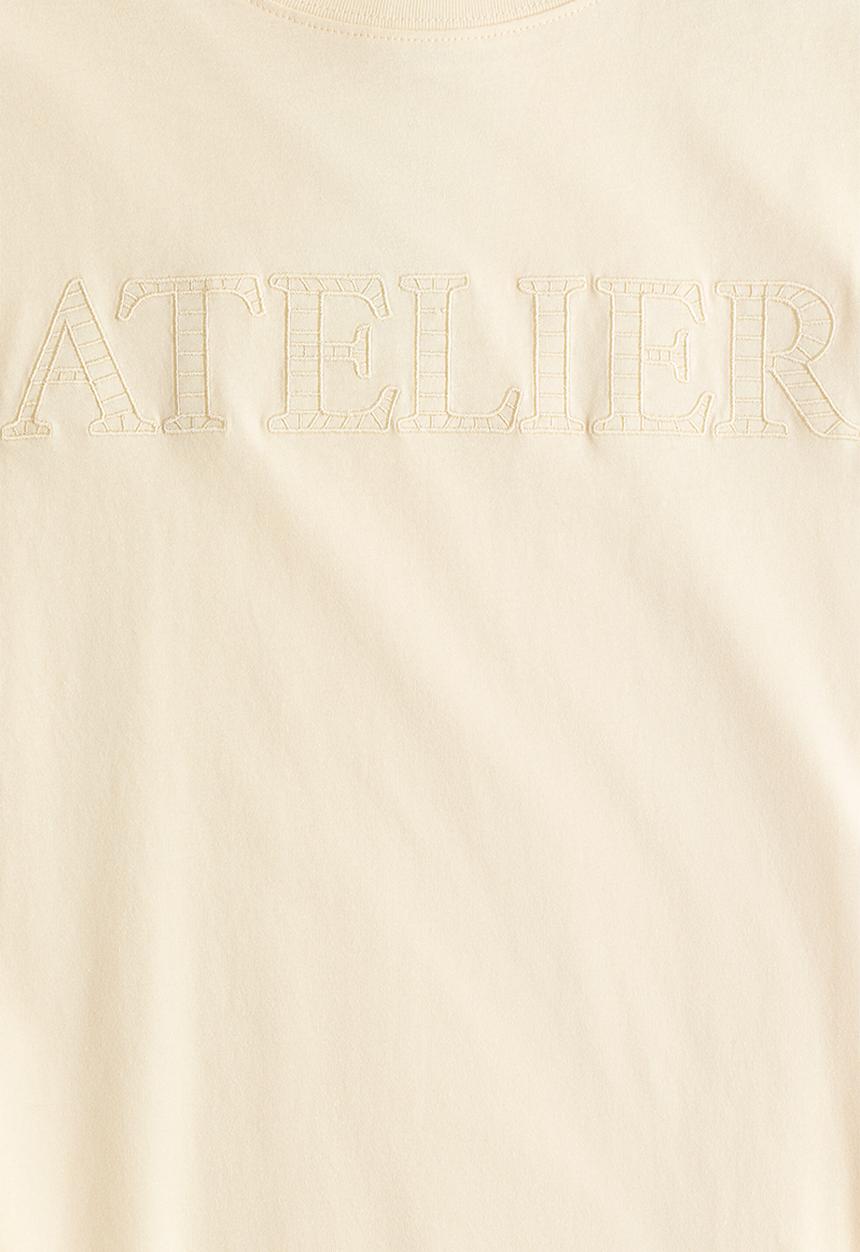H&M - Oversized T-shirt - light yellow/atelier
