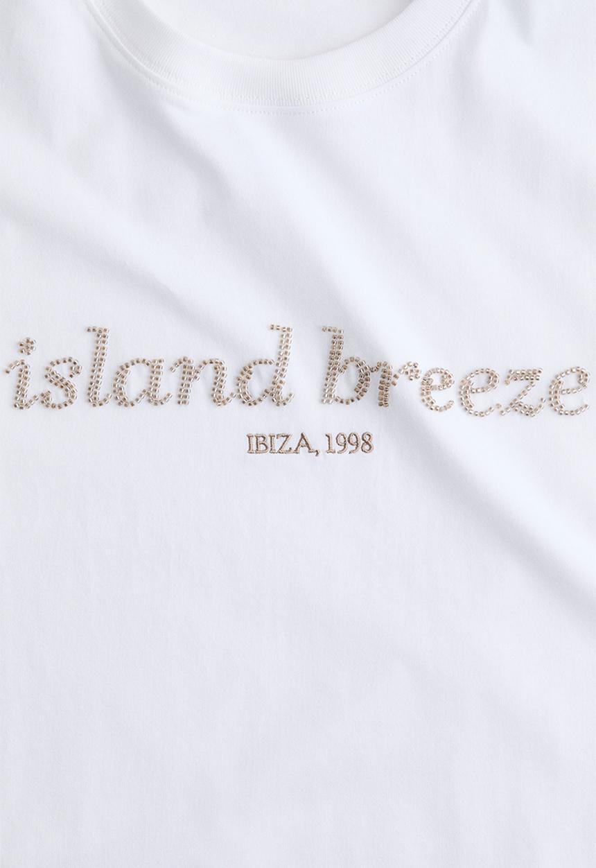 H&M - Oversized T-shirt - white/island breeze
