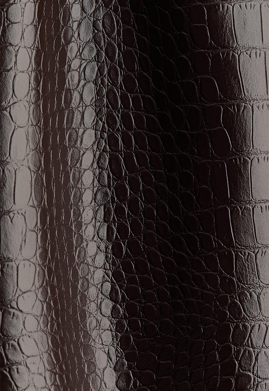 H&M - Coated mini skirt - dark brown