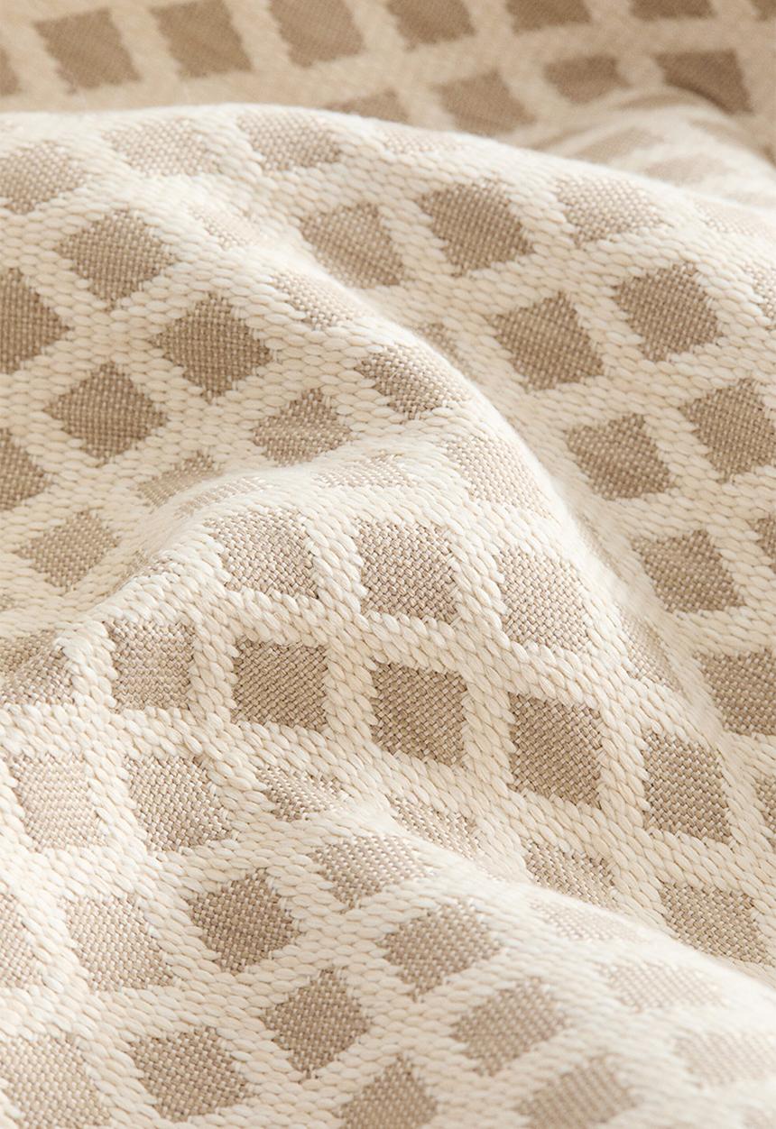 H&M - Outdoor cushion cover - light beige/patterned