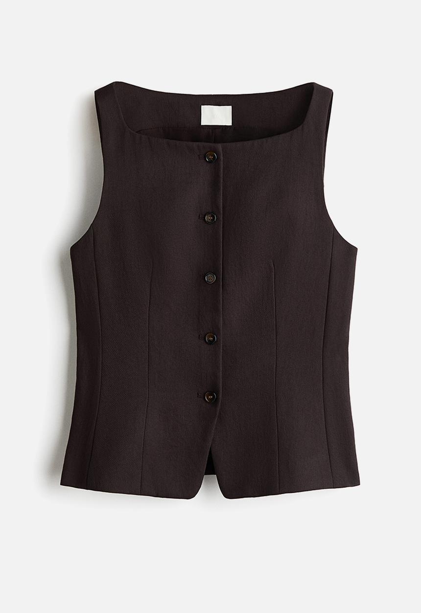 H&M - Tailored waistcoat - dark brown