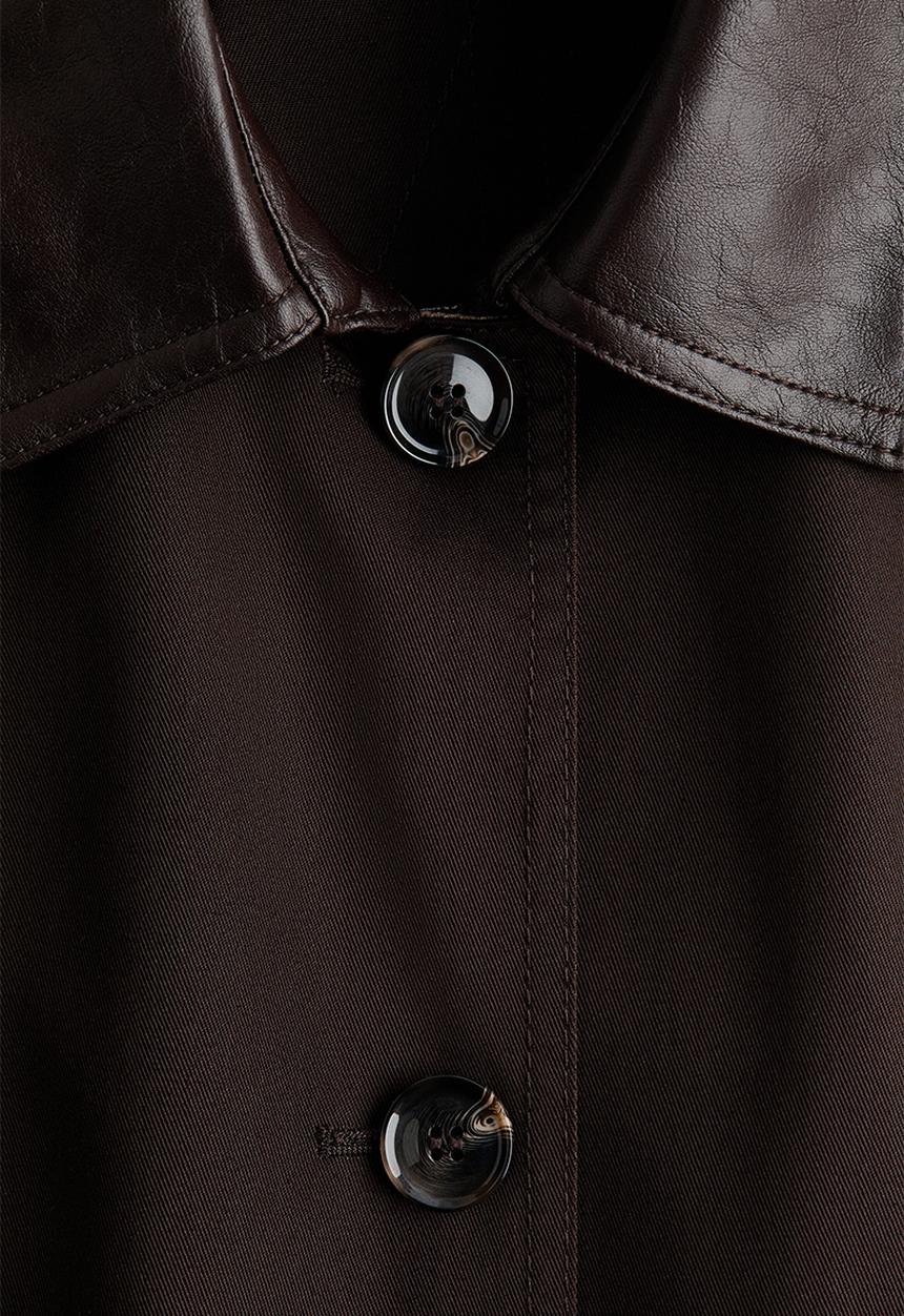 H&M - Collared cape coat - dark brown