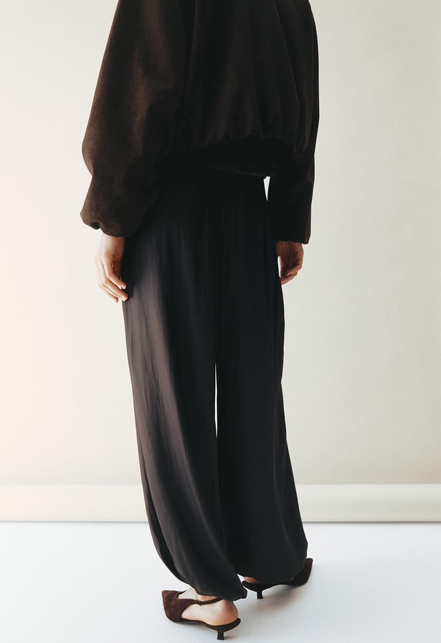 H&M - Balloon trousers - dark brown