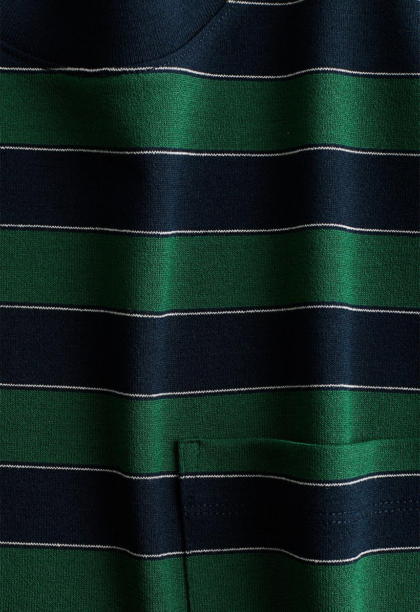 H&M - Pocket-detail top - navy blue/striped