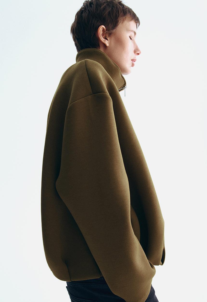 H&M - Scuba jacket - dark khaki green