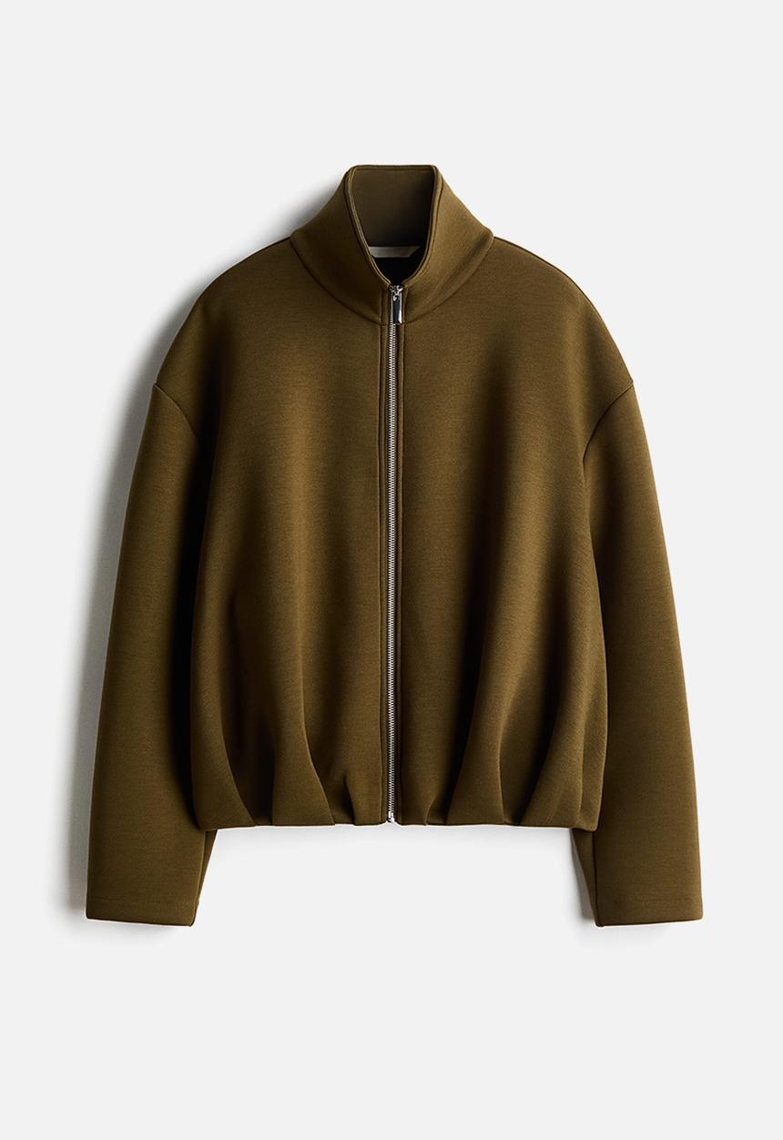 H&M - Scuba jacket - dark khaki green
