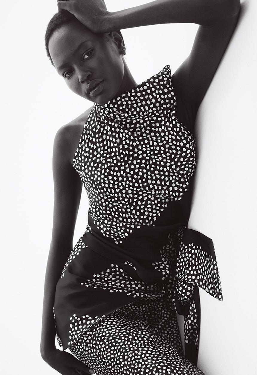 H&M - Halterneck top - black/spotted