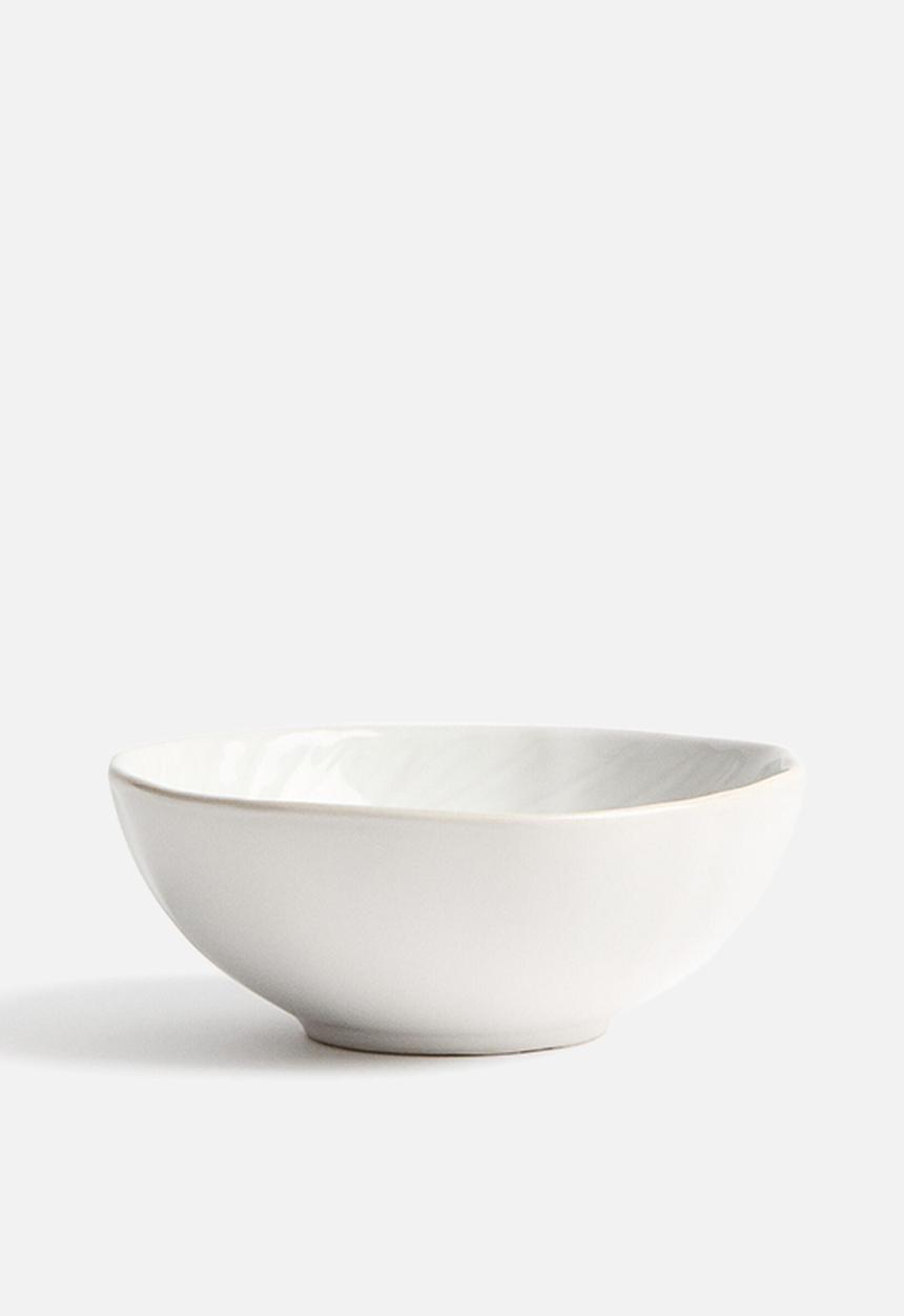H&M - Textured stoneware bowl - white