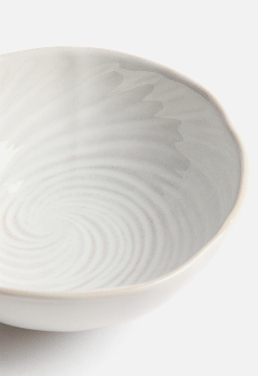 H&M - Textured stoneware bowl - white