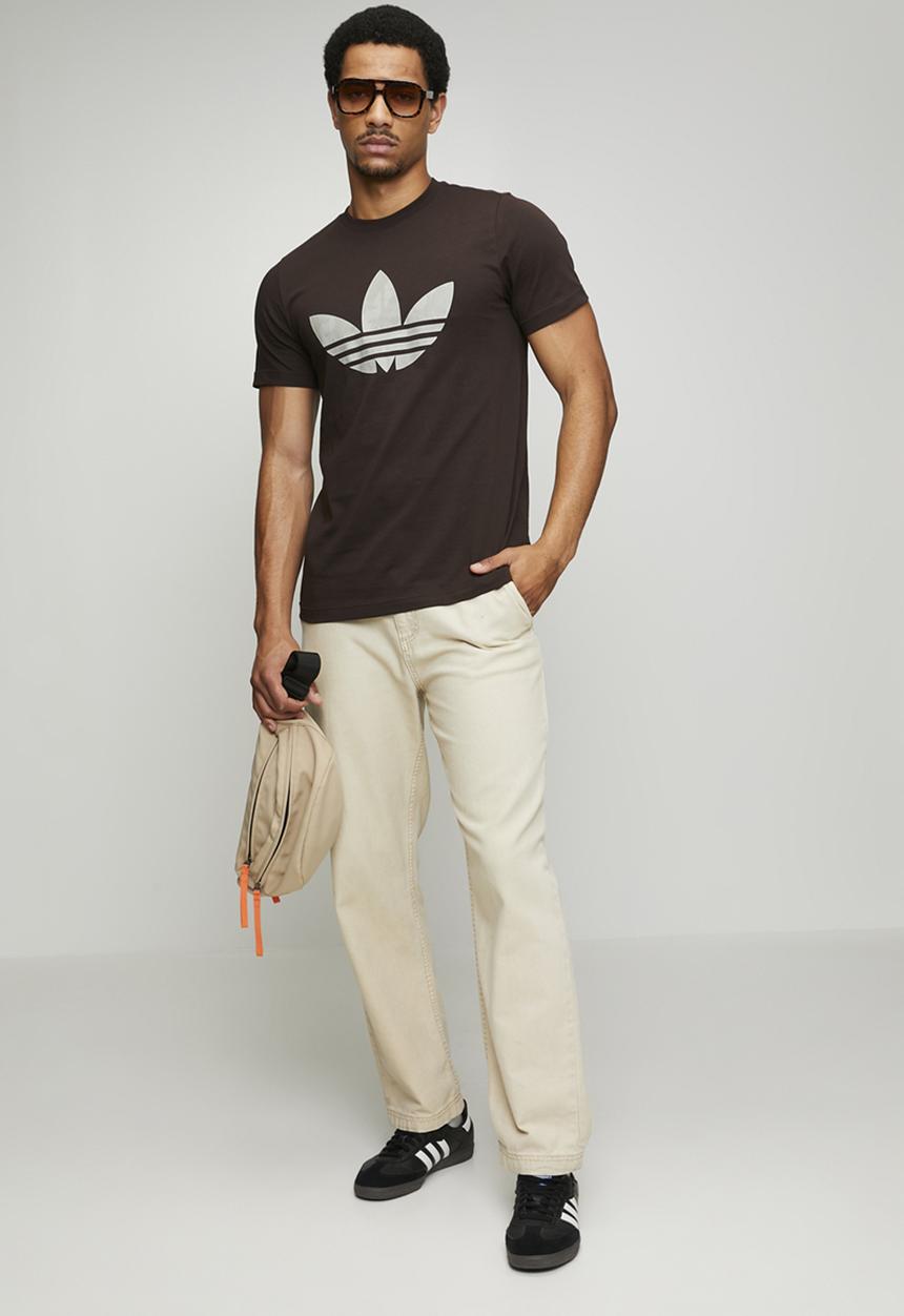 adidas Originals - MONOGRAM TEE - Aurora Coffee Brown