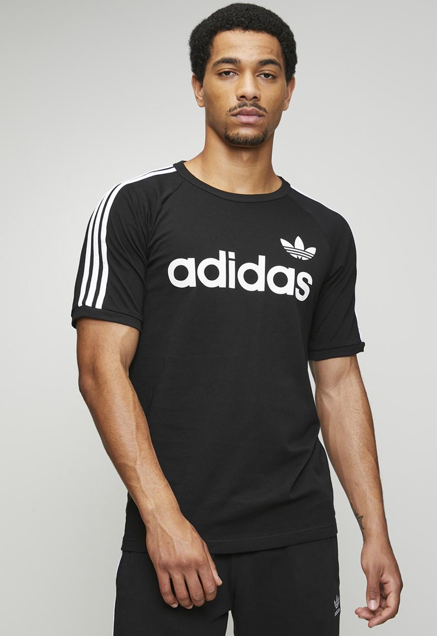 adidas Originals - 3-Stripe Ringer Tee  - Black/white