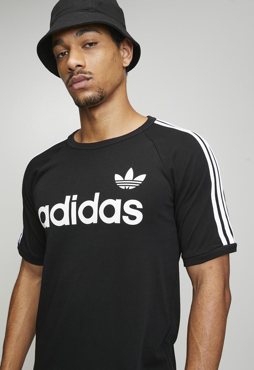 adidas Originals - 3-Stripe Ringer Tee  - Black/white