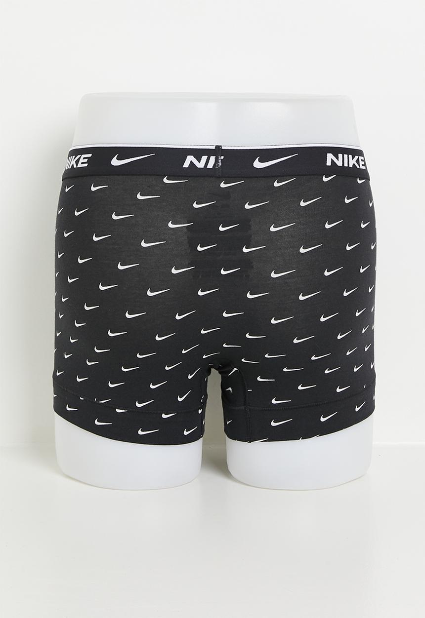 Nike - KE1008-Men's Dri-Fit Everyday Cotton Trunk 3 Pack - Swoosh Print/Cool Grey/UniBlue