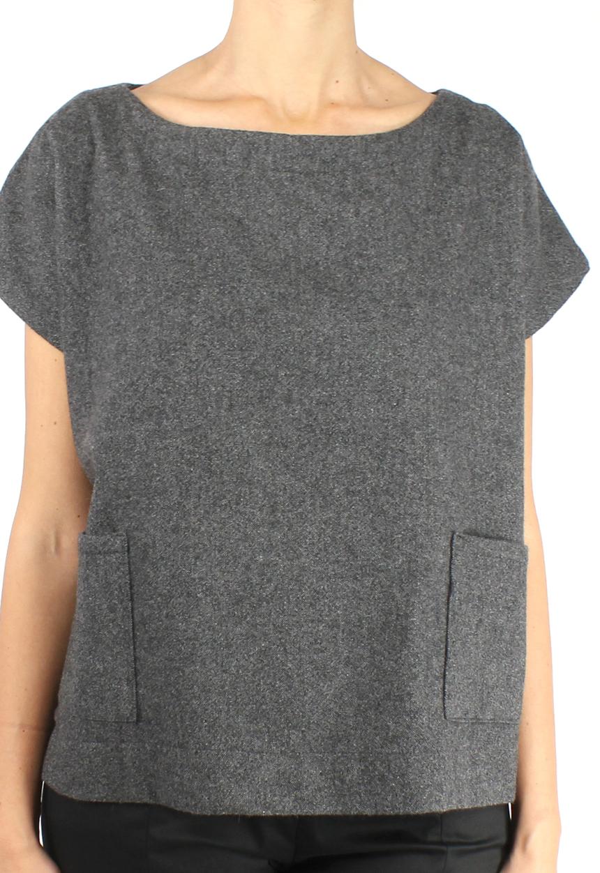 Take Care Boutique - Pocket Box Tee – Grey Melange
