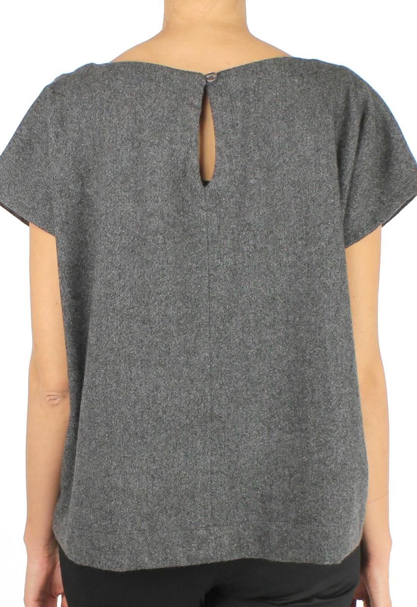 Take Care Boutique - Pocket Box Tee – Grey Melange