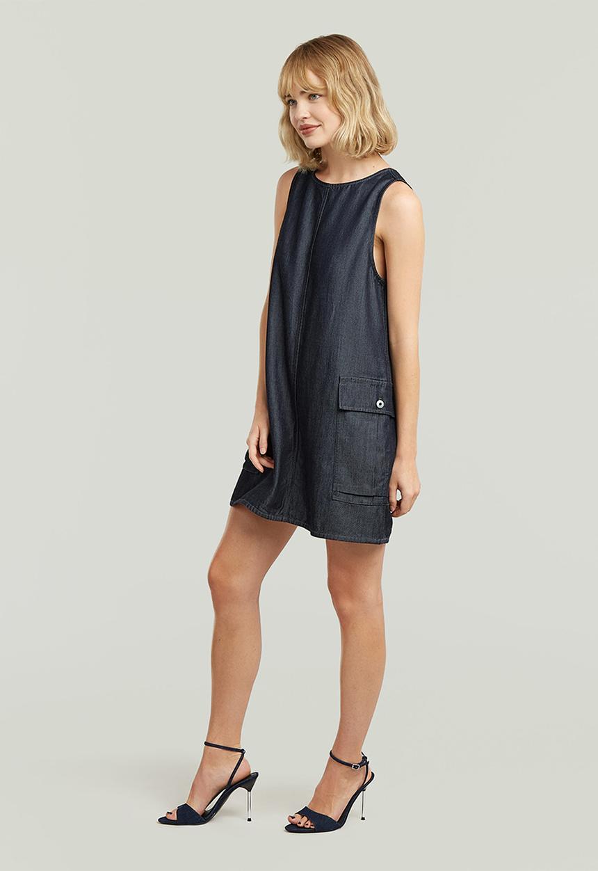 G-STAR - Shift cargo dress s\l wmn - rinsed