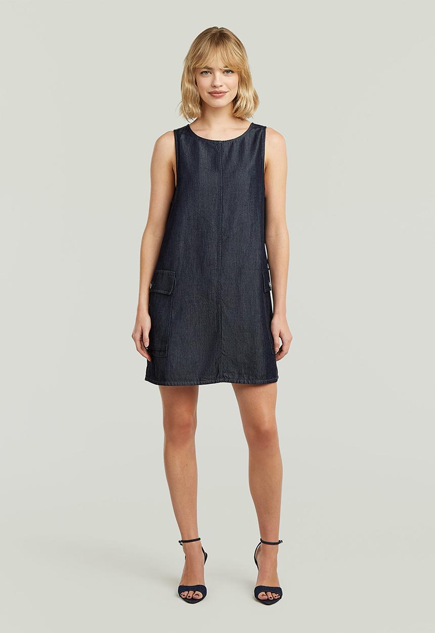 G-STAR - Shift cargo dress s\l wmn - rinsed