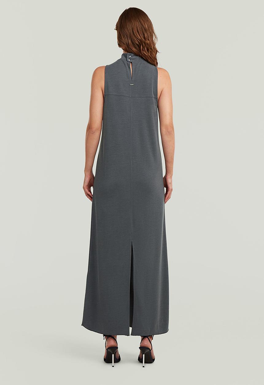 G-STAR - Long flowy mock t dress wmn - petrol