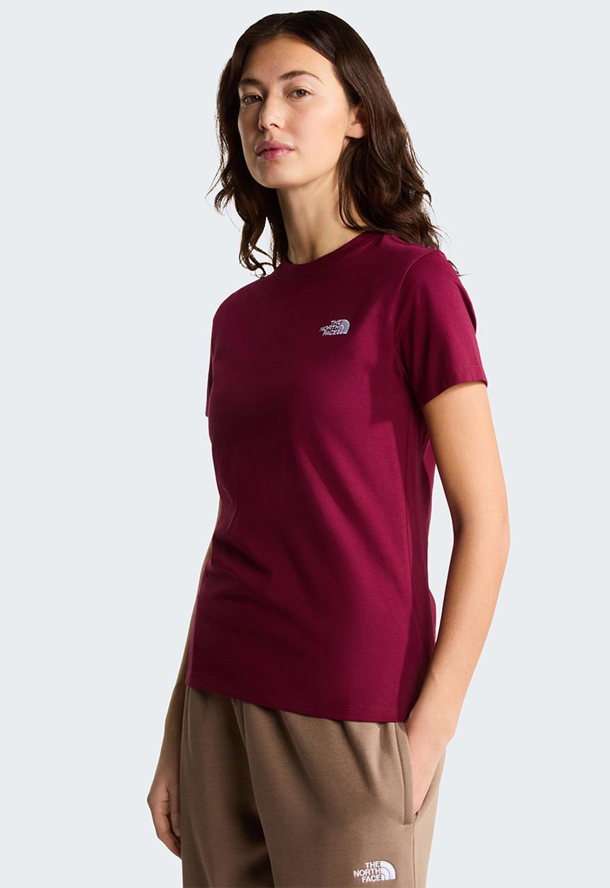 The North Face - W Evolution Simple Dome Slm Short Sleeve Tee - Burgundy Crush