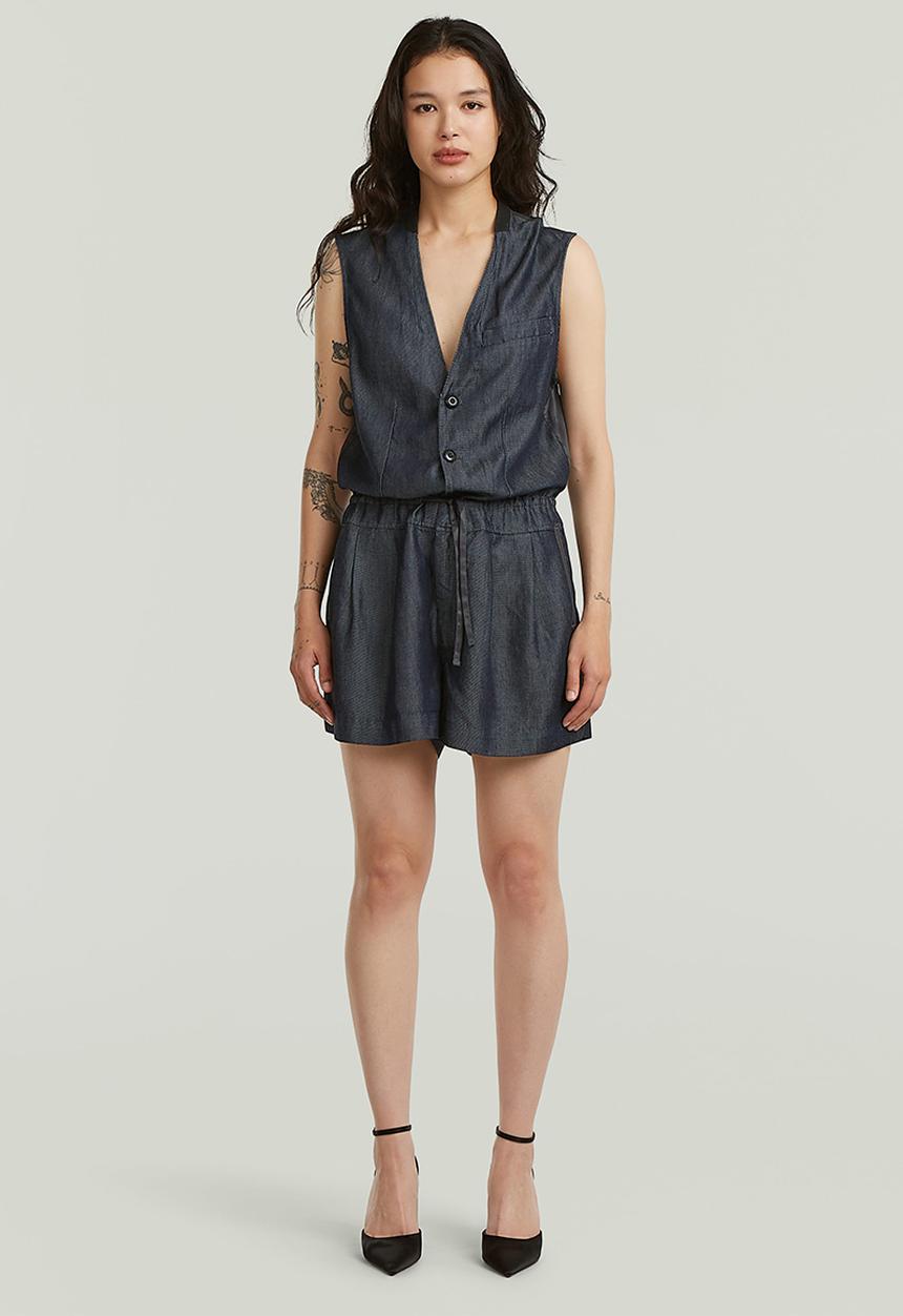 G-STAR - Blazer playsuit s\l wmn - rinsed