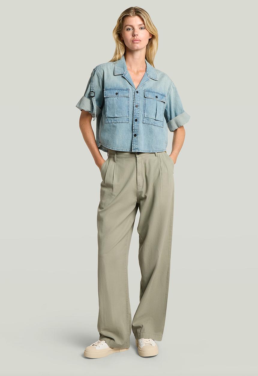 G-STAR - Pleated chino wmn - lt orphus gd