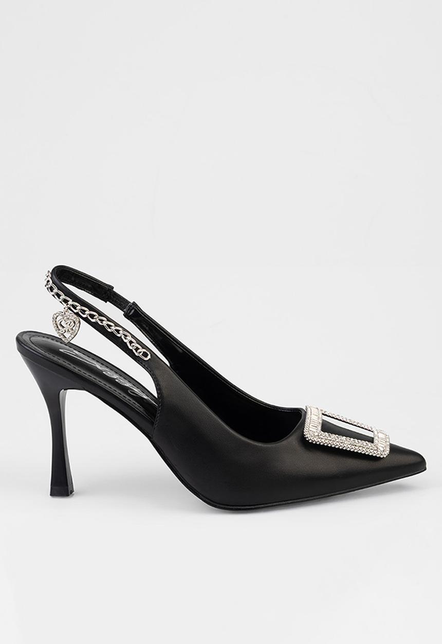 SISSY BOY - Pixie close toe slingback - black