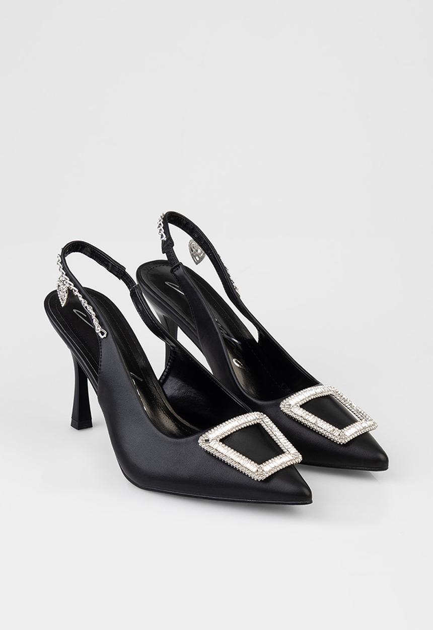 SISSY BOY - Pixie close toe slingback - black