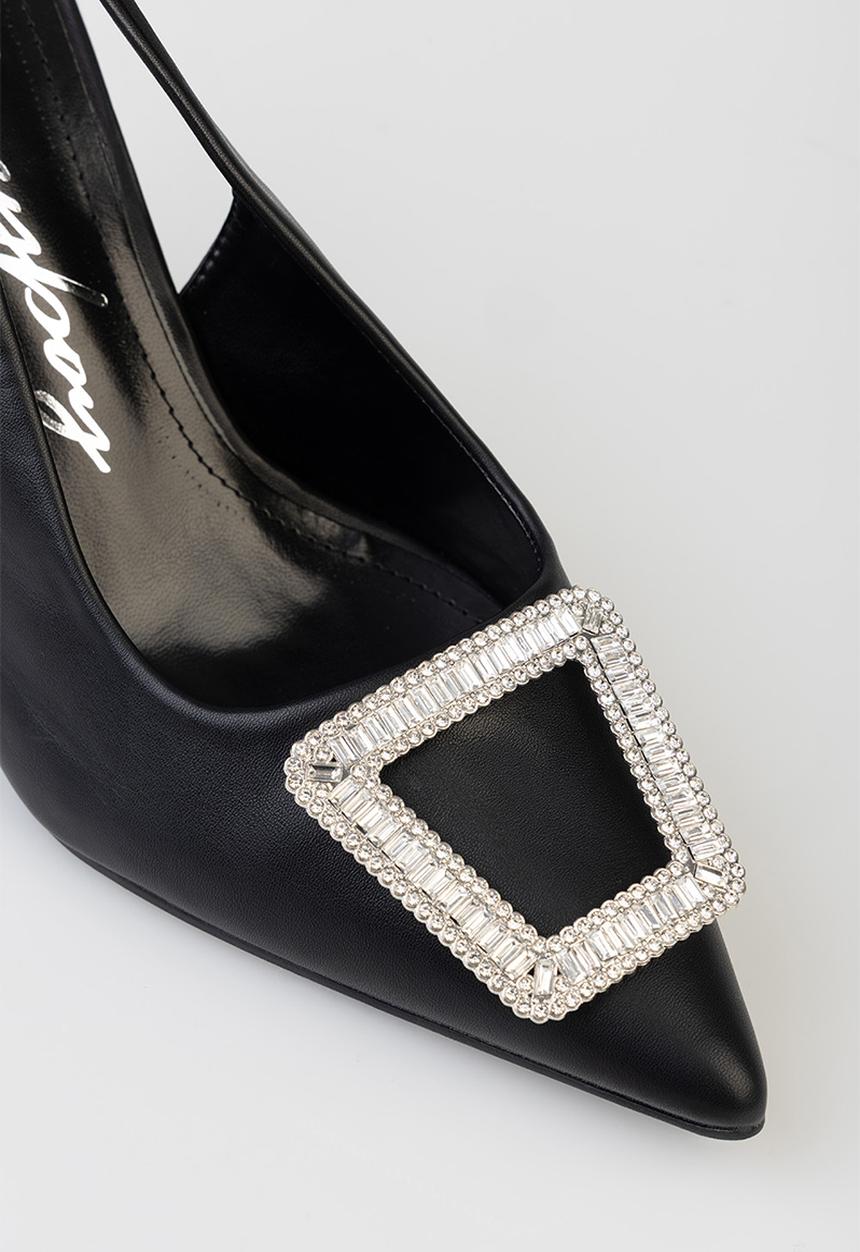 SISSY BOY - Pixie close toe slingback - black