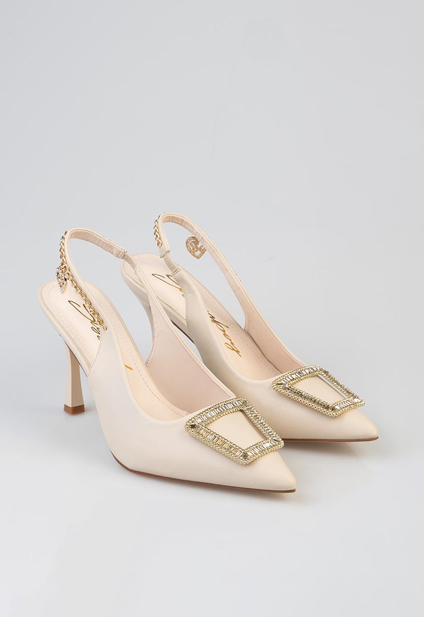 SISSY BOY - Pixie close toe slingback - cream