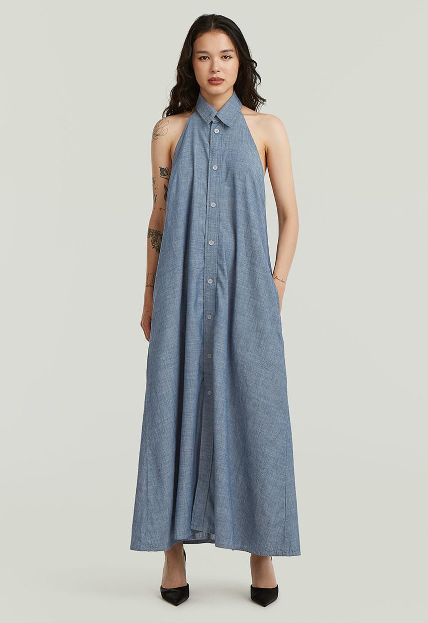 G-STAR - Halter dress s\l wmn - rinsed