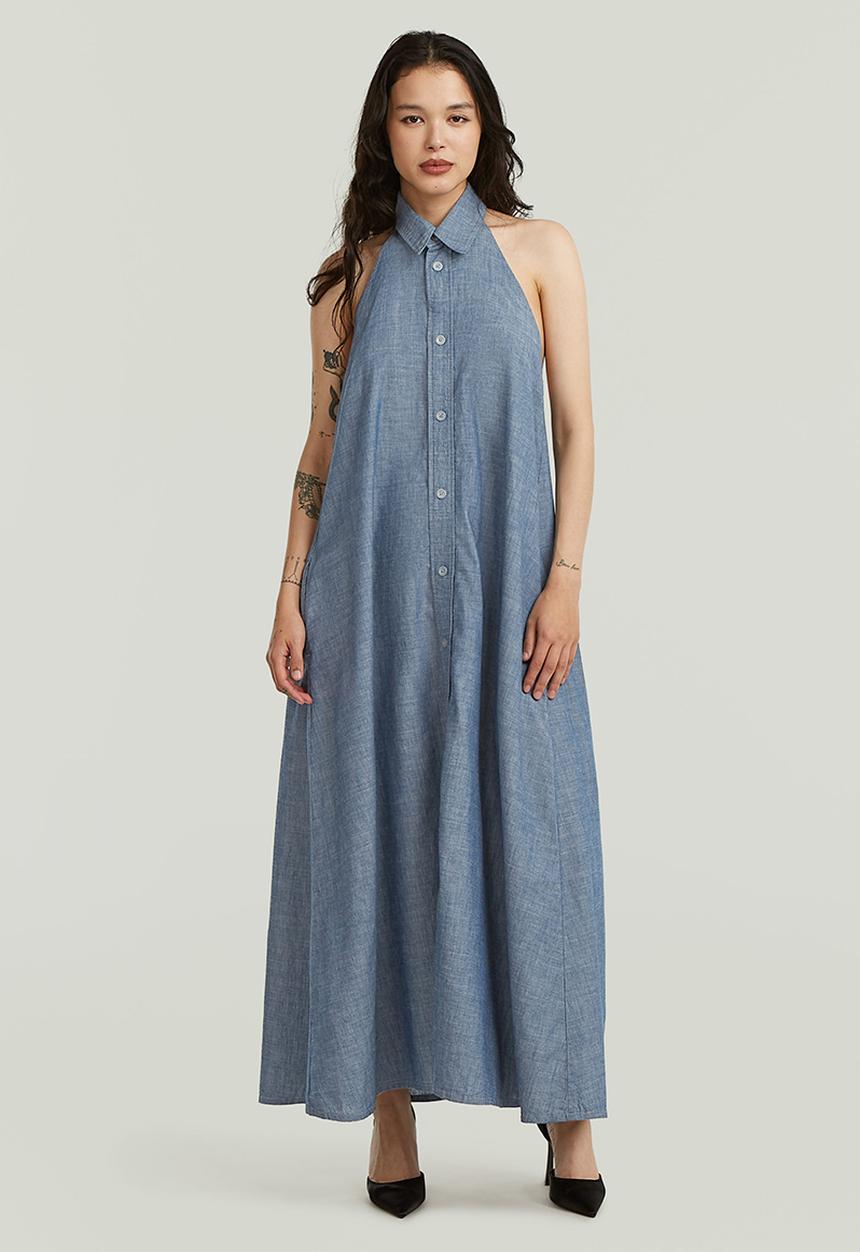 G-STAR - Halter dress s\l wmn - rinsed
