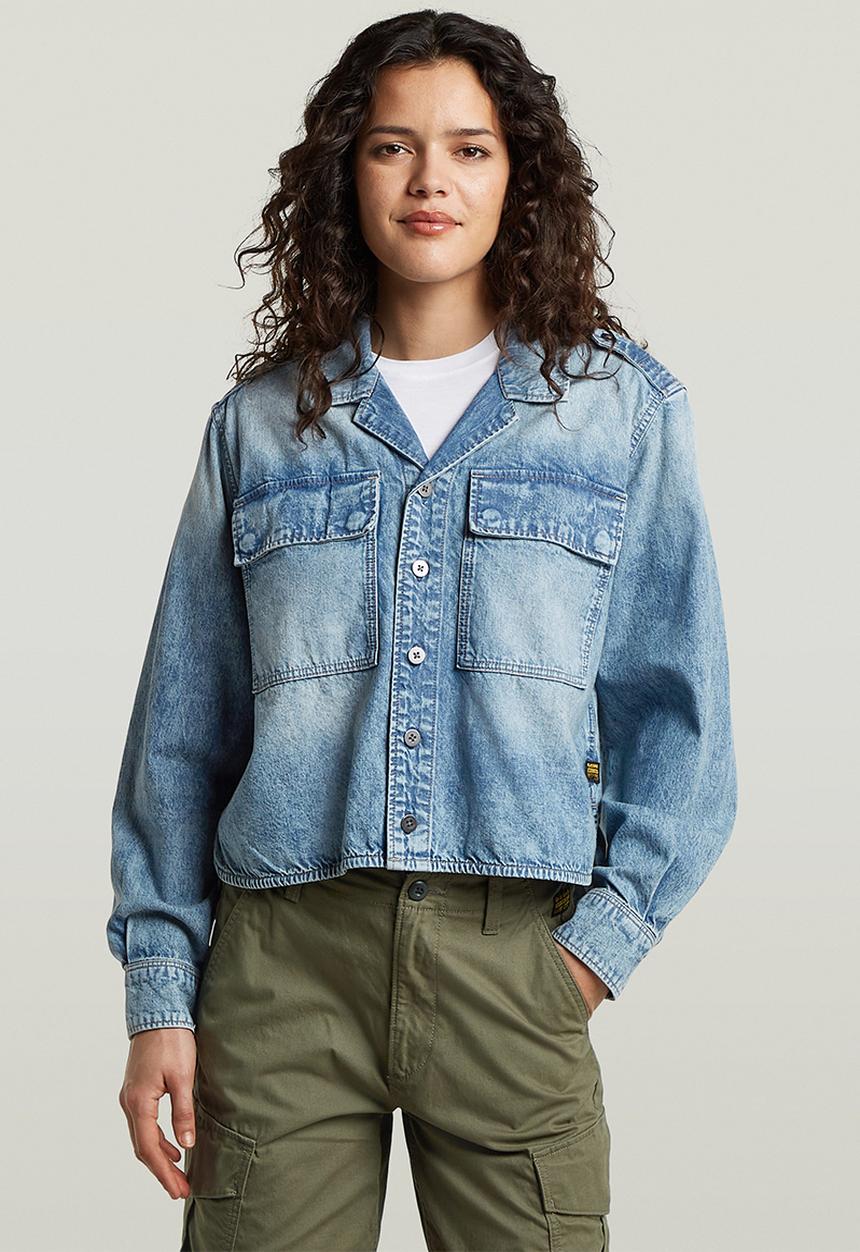G-STAR - Boxy Relaxed 2-pkt Shirt l\s wmn - vintage cruiser