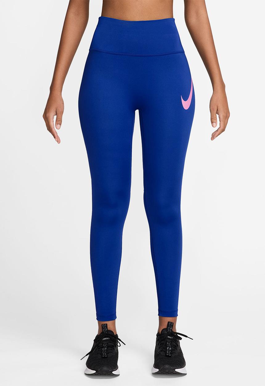 Nike - W Nk Df Tempo Hr 7/8 Tgt Swhbr - Old Royal/Reflective Silv/Pink Rise